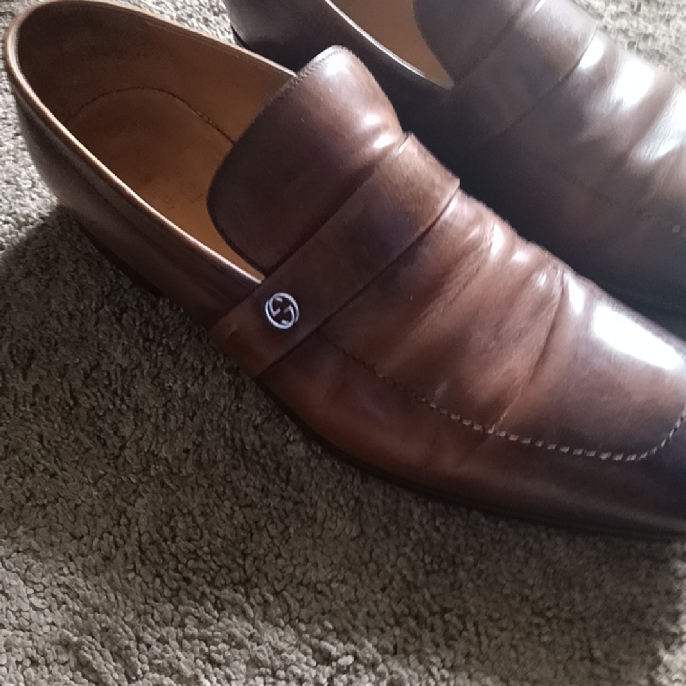 Gucci Brown Leather Loafers - Picture 2 of 4